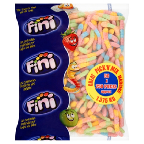 Picture of Fini 5c Bags Fizzy Worms 1.3kg x1